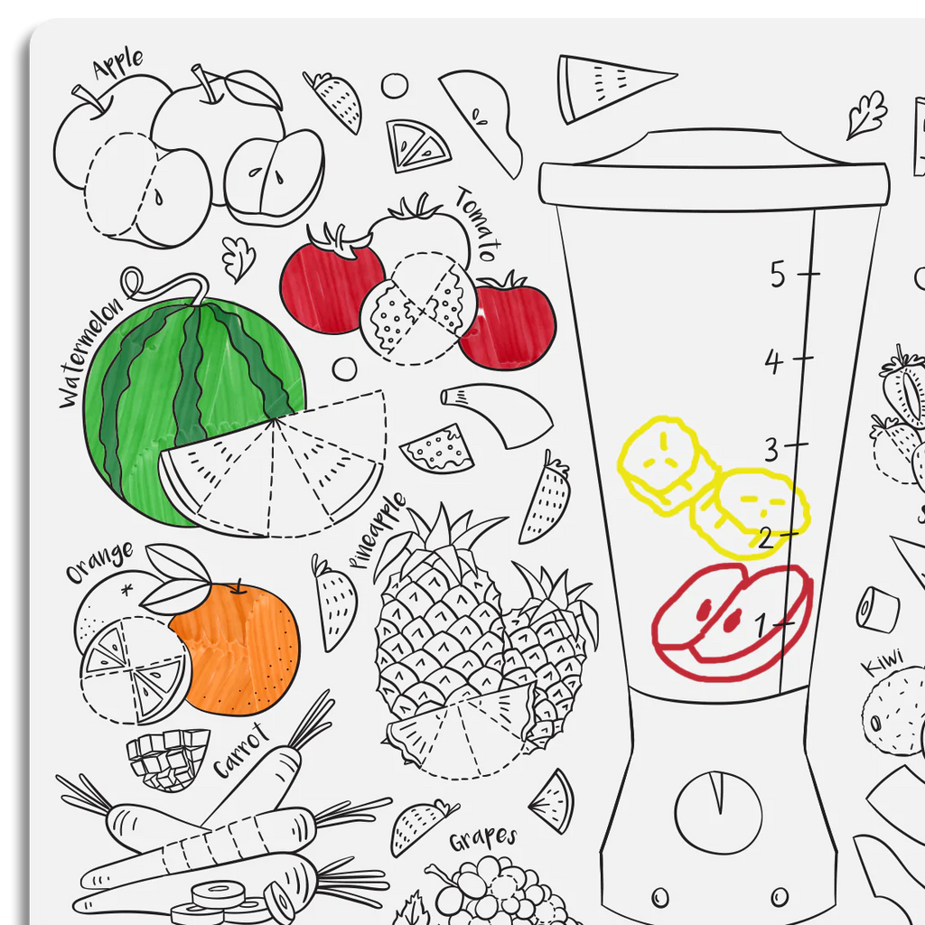 Silicone Colouring Mat ~ Breakfast Blend - Little Gumnut Co.